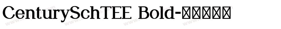 CenturySchTEE Bold字体转换